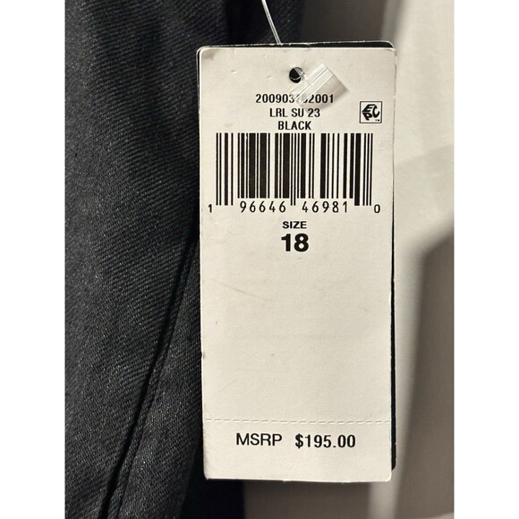 POLO RALPH LAUREN Linen Wide Leg Palazzo Pant Black Pockets Sz 18 Workwear - Picture 6 of 10